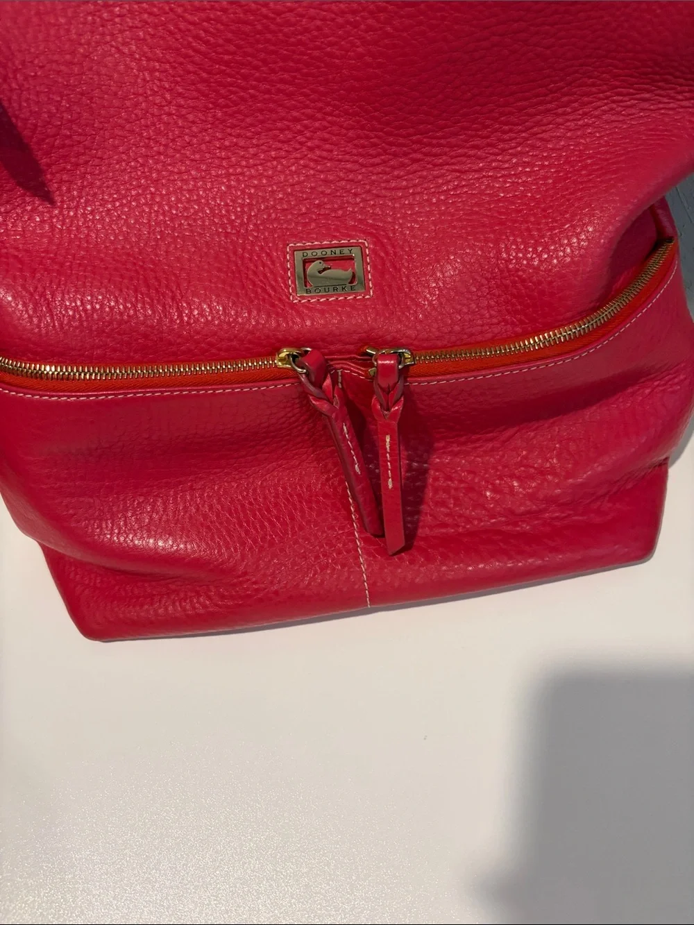 Dooney & Bourke Dillen dark pink/Red Pebble Leather Hobo bag